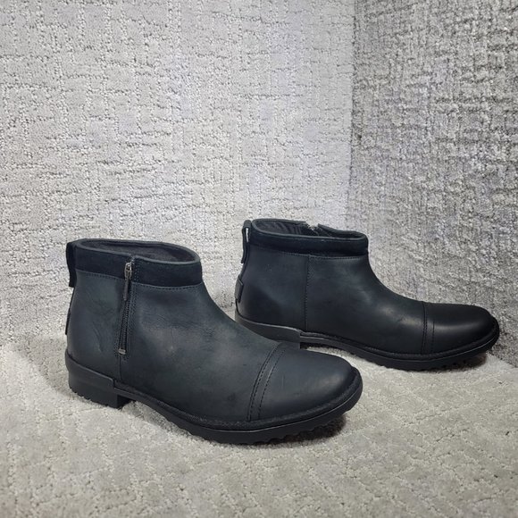 UGG Attell Women's Size 9 Waterproof Leather Side Zip Comfort Winter Ankle Boots - Picture 8 of 10